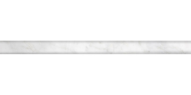 1" x 12" Polished Natural Stone Liner Tile Trim in Winter Frost