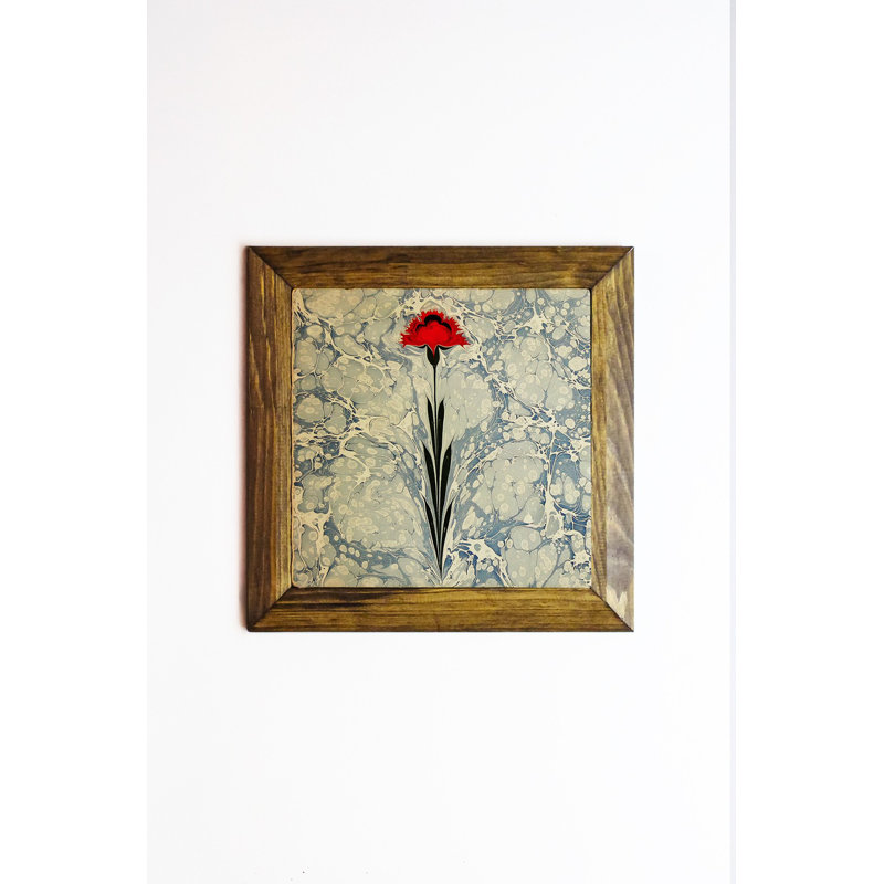 Élégante peinture encadrée décorative, art 100% pierre, 6,1 x 6,1 pouces | Cadre en bois de qualité supérieure, épaisseur: 0,8 po | Imprimé UV pour des couleurs éclatantes | Parfait pour la décoration intérieure, le salon et le bureau