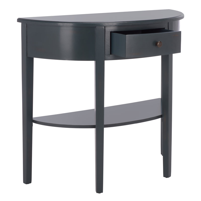 Durable Evangelyne 33.9" Console Table –Solid Wood Compact Decorative Table for Living Room, Hallway, Dark Teal