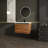 Brown 30 Inch Bathroom Vanity With Resin Countertop Sink,  2 Doors Bathroom Cabinet Set-2069349906-2069349905