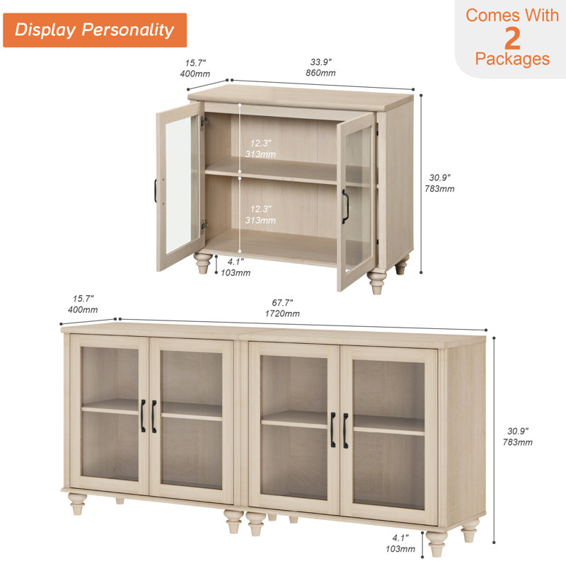 Armoire d'appoint Corretta, Beige