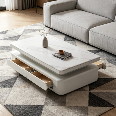 Modern Living Room Rectangle Storage Coffee Table