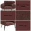 Chaise en tweed marron Mardi
