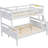 Twin Over Full Bunk Bed For Bedroom Space - White And Safe With Guardrail White, &-2026259996