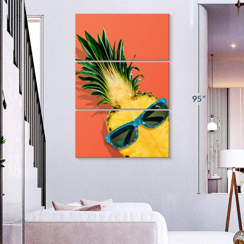 Yarlin Tropical Chic Pineapple, 74" H x 48" W