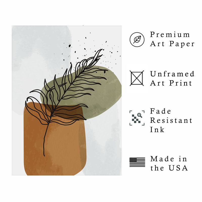 «Botanical Leaf Bohemian Bohemian», reproduction d'art non encadrée