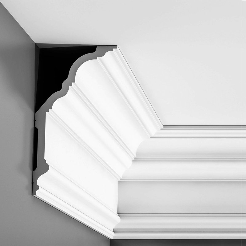 ORAC DECOR 5-3/8 in. x 10-1/8 in. x 78-3/4 in. Primed White Plain Polyurethane Crown Moulding