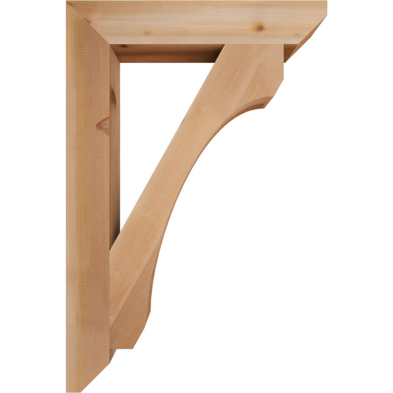 Support en bois / corbeau, Cèdre rouge de l'Ouest (lisse), H 36 po x l 3,5 po x P 24 po