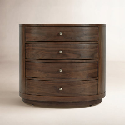 Celine 4-Drawer Acacia Nightstand