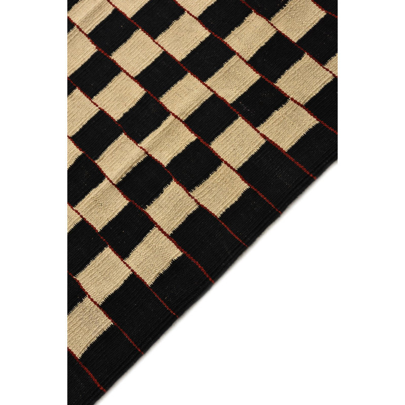 Tapis noir et blanc Ousley