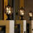Outdoor Post Light Fixture Retro Amber Glass Ball Pillar Lights Waterproof Die-Cast Aluminum Column Lamp Villa Courtyard Garden Park Doorpost Light Fence Light Landscape Lighting