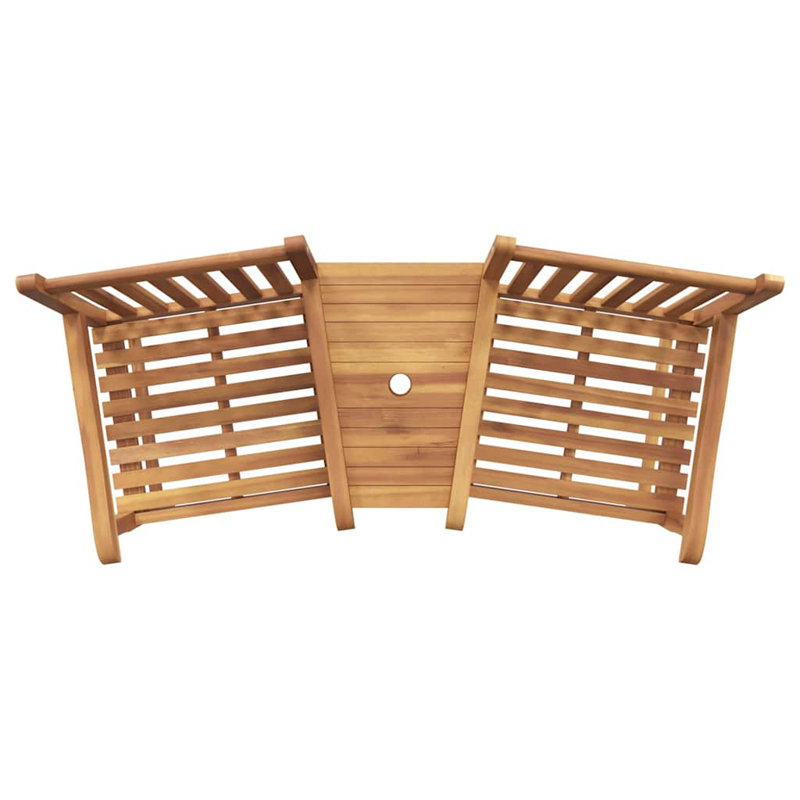 Chaise vidaXL en bois de teck massif brun 59,84 x 24,80 x 35,04