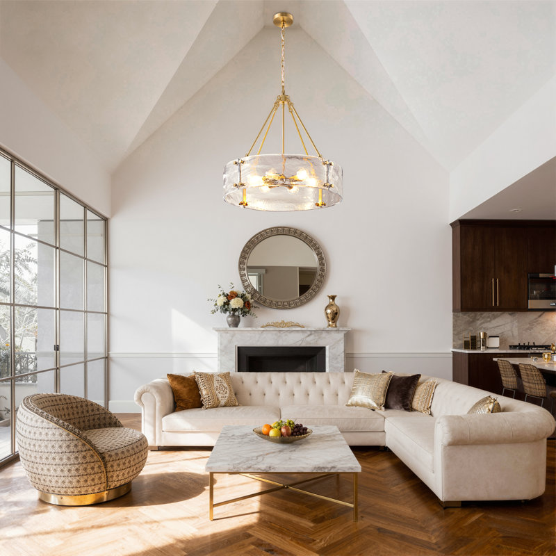 Wellington 6-Light Dimmable Drum Chandelier