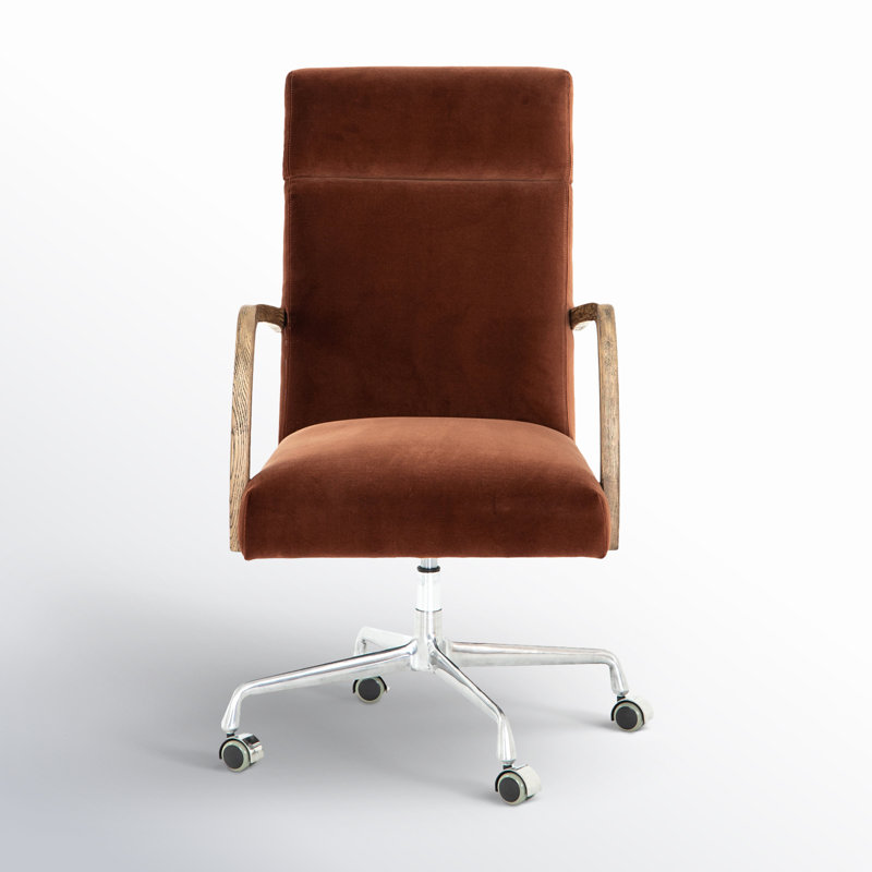 Bryson Swivel Conference Chair, Light Brown/Silver, Auburn