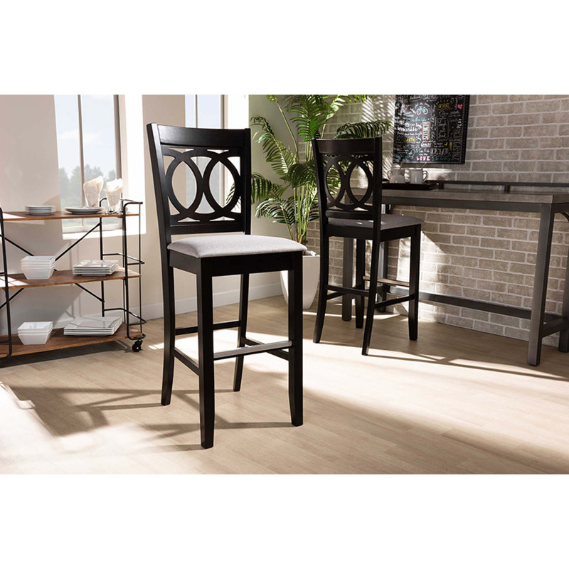 Tabouret 28,3 ", Brun, Gris clair