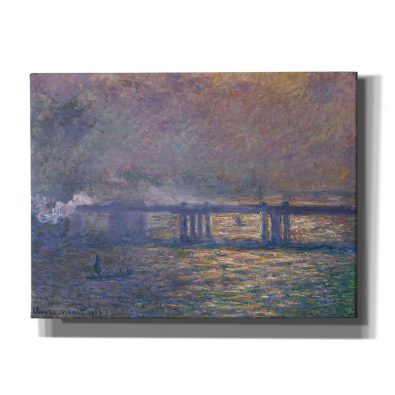 Dorica " Charing Cross Bridge " by Claude Monet, 12" H x 16" W x 0.75" D