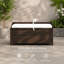 Banc de rangement extérieur en rotin en PE avec doublure imperméable et coussin moelleux