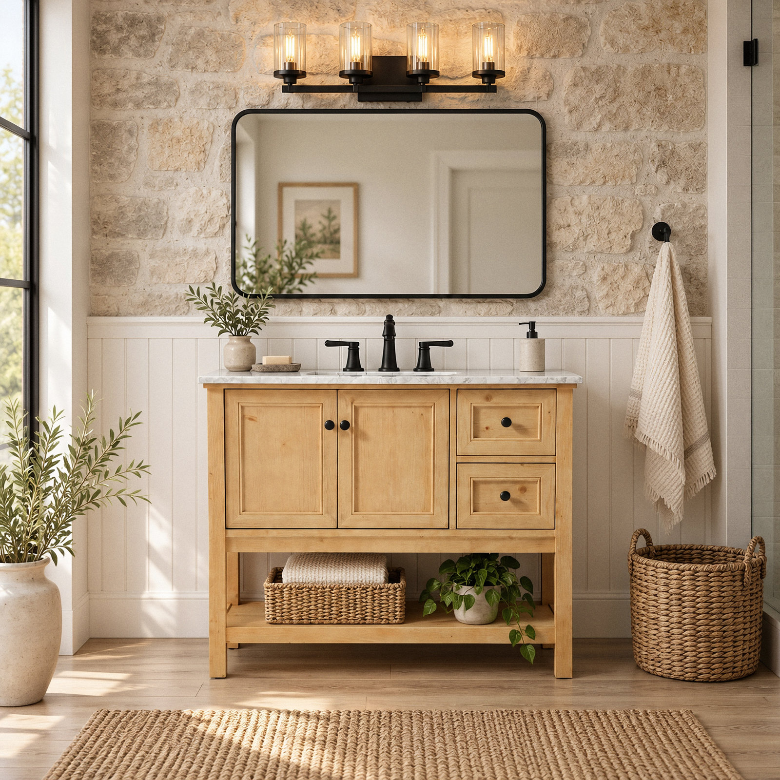 Bonsai 42'' Single Bathroom Vanity, Natural