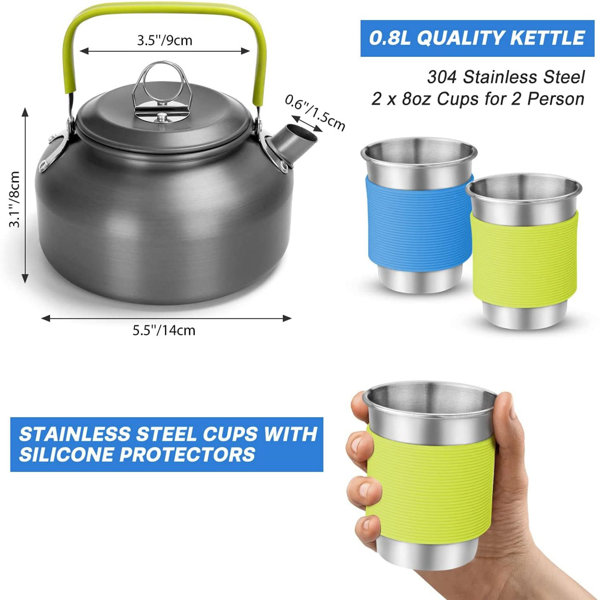 Portable Camping Pot Ultralight Camping Cooking Utensils Travel Cookware Camp  Cooking Outdoor Tableware Pot Set Hiking Picnic - AliExpress