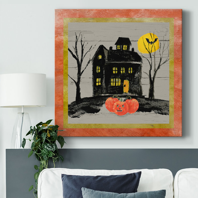 " Haunted House ", 32" H x 32" W x 1.5" D