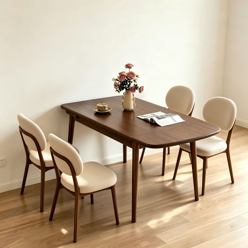 Table de salle à manger extensible en bois massif, de 120 à 180 cm (47,2 à 70,87 pouces), pouvant accueillir de 4 à 10 personnes, idéale pour la salle à manger, la cuisine ou le salon.