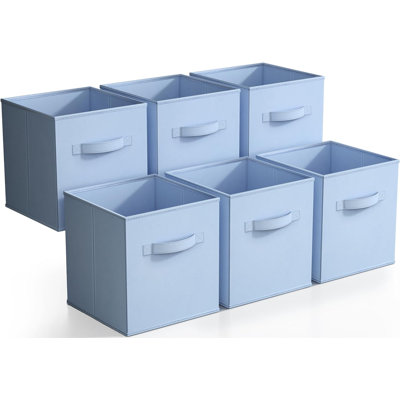 11"" Foldable Fabric Storage Cube Bins with Handles -  Sorbus, STRG-BIN-PASB-6PK