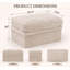 Pouf de rangement rembourré en velours côtelé, module individuel pour canapé d'angle-614514286