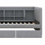 Lit de jour rembourré avec tiroirs, tablettes, armoires rabattables et table d'appoint-883826985