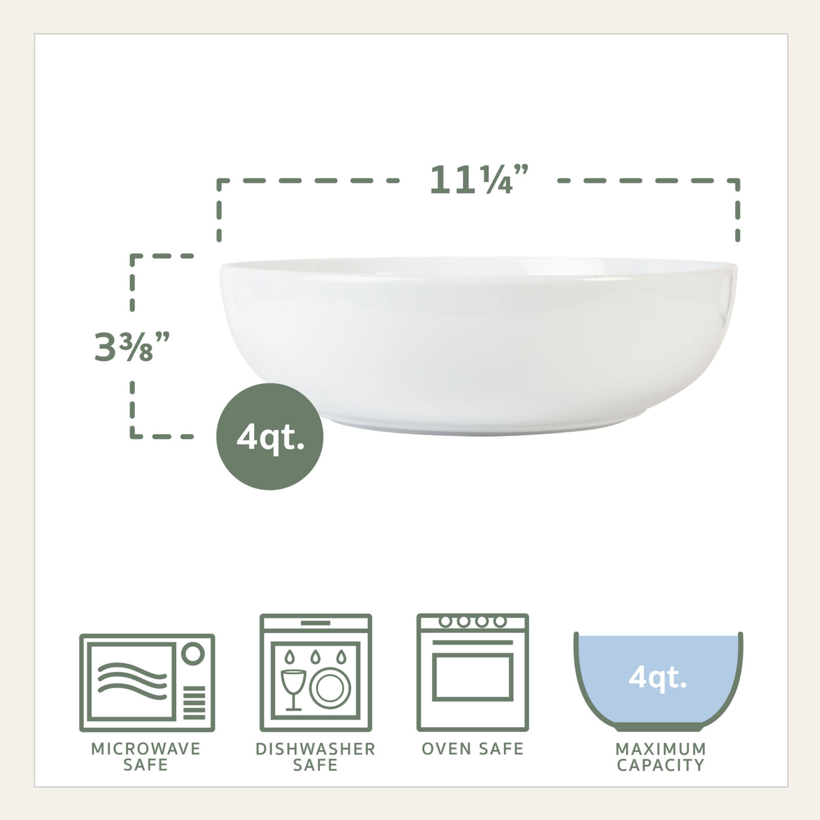 Everyday White Porcelain Pasta Bowl