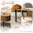 39.3" Mid Century Modern Coffee Tables For Living Room, Coffee Table With Storage Open Shelf, Fluted Table With Sliding Cabinet Door, 2-tier Rustic Wood Desktop, Brown-1955553427