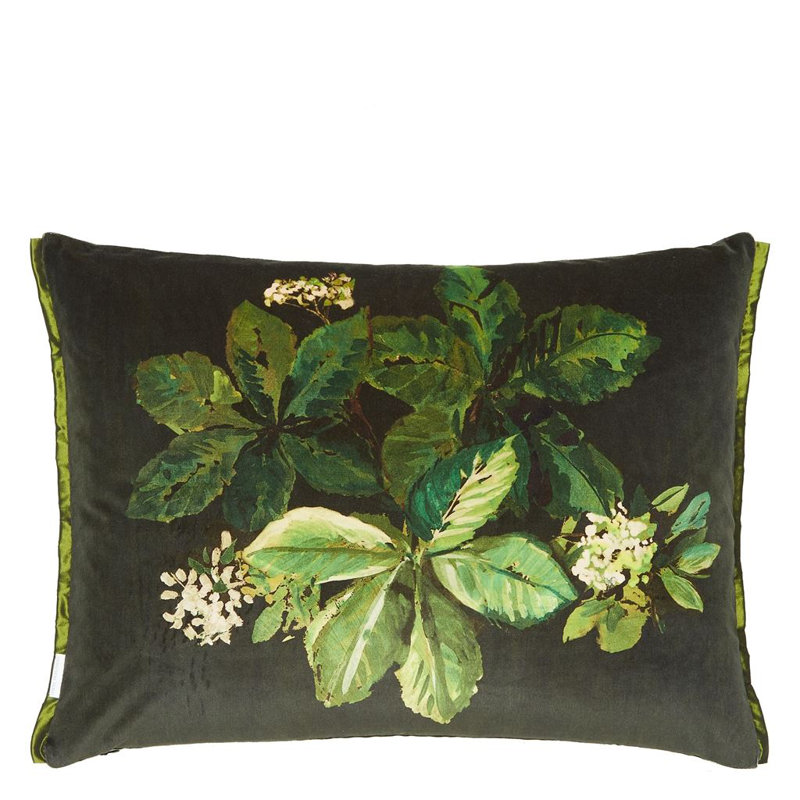 Pasqueflower Decorative Pillow, Olive