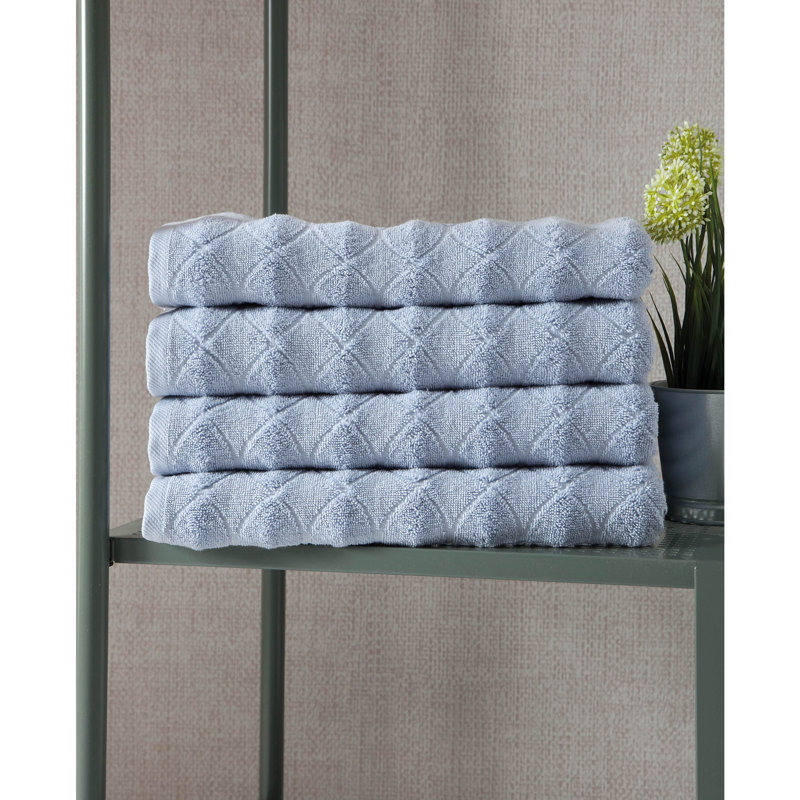 Ozgur   Midweight Jacquard Bath Towel, Blue