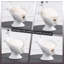 Porte-savon pour salle de bain avec drain en céramique, drain en forme de feuille, décor de porcelaine en marbre, sans ventouse