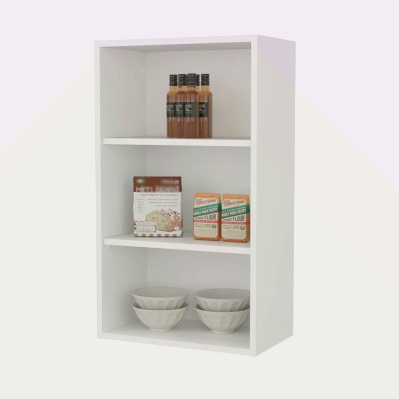 Armoire murale avec rangement ouvert, Blanc