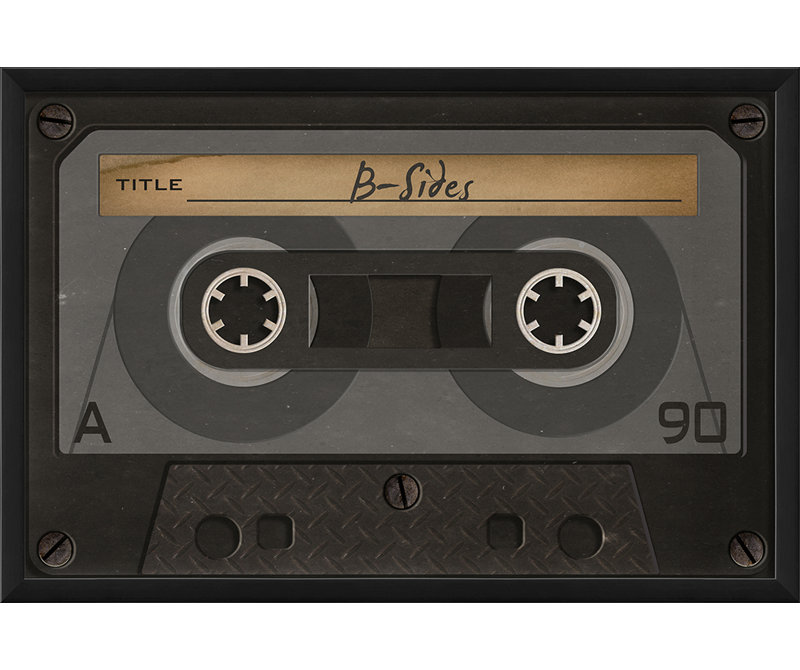 Bsides cassette tape, impression encadrée