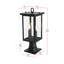 Lampadaire d'extérieur noir 7 po Mershon