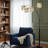 Black Quadrilateral Shade Crystal-Inspired Arched Floor Lamp