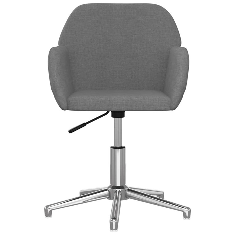 Swivel Office Chair Home Office Desk Chair with Wheels and Arms Fabric, Light Gray
