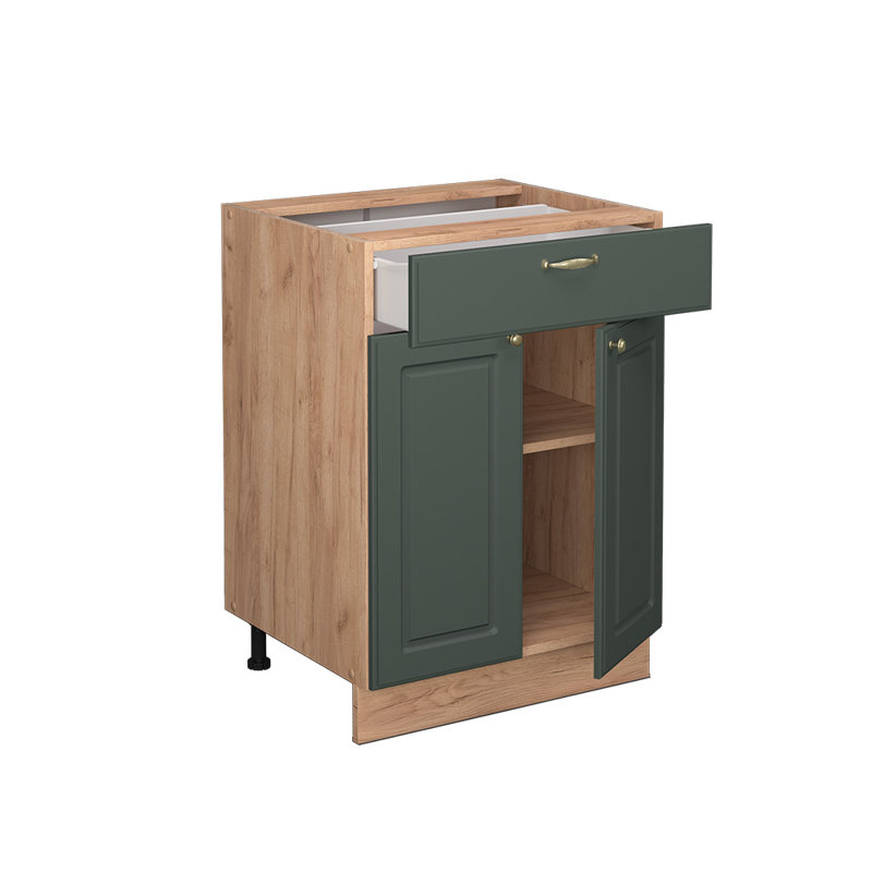 Drawer Cabinet, Brown/Green