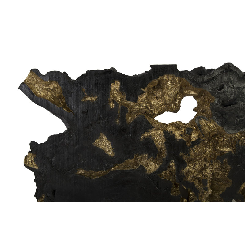 Cast Naturals Burled Root Wall Décor, Black/Gold
