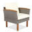 Ensemble de conversation 9 pièces avec canapé en rotin et coussin lavable