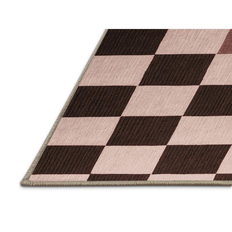 Tapis rose lavable à la machine, Rectangle 4 pi x 6 pi