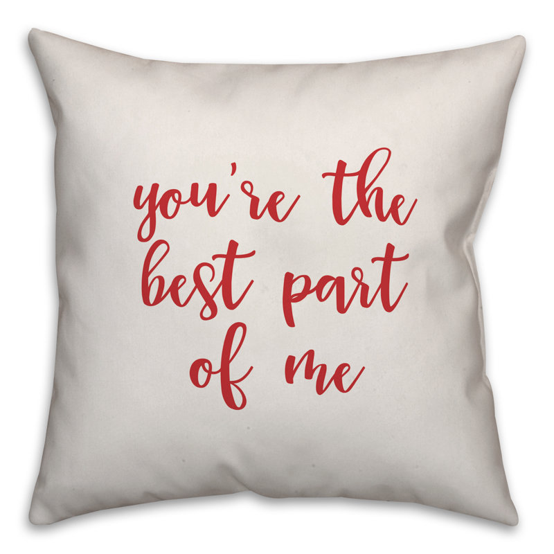  Coussin You Are The Best Part of Me, Housse de coussin, Blanc / rouge