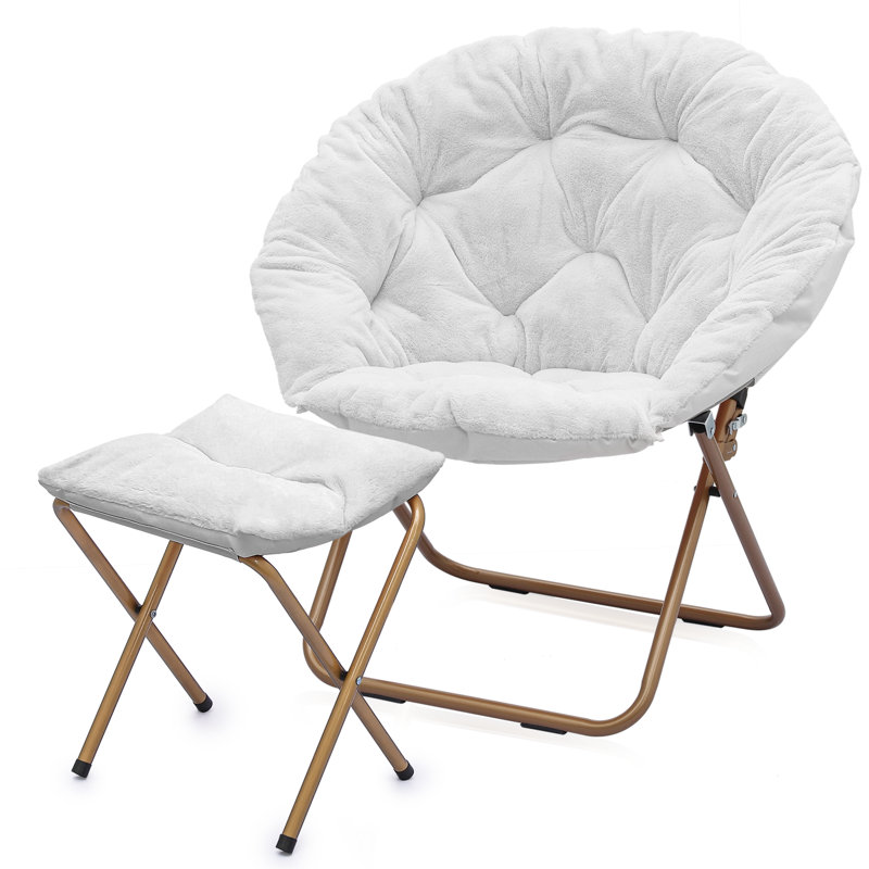 Fauteuil d'appoint pour chaise longue Amey, Fourrure synthétique, Oui, Bronze