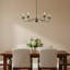 Lustre noir 5 lumières style méridien moderne Mid-Century-1749977094
