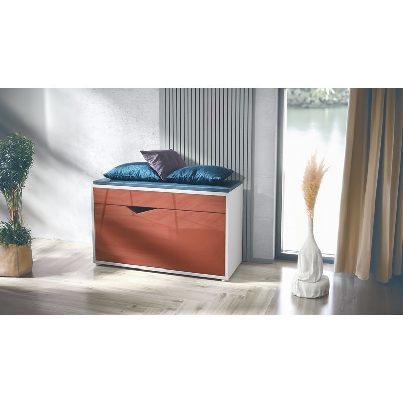 Seph Storage Bench, Matt white/Bordeaux