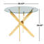 Ensemble de table de salle à manger moderne 5 pièces avec plateau en verre et pieds en métal Sunvale