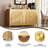 63" W Farmhouse-style Wooden Sideboard with Adjustable Shelves-1432826575