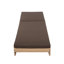 Chaise longue en bois d'acacia avec dossier réglable et coussin Alfred-847596830