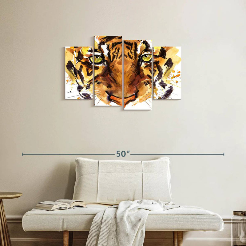 Tigre féroce Brampt, H 22 po x l 36 po